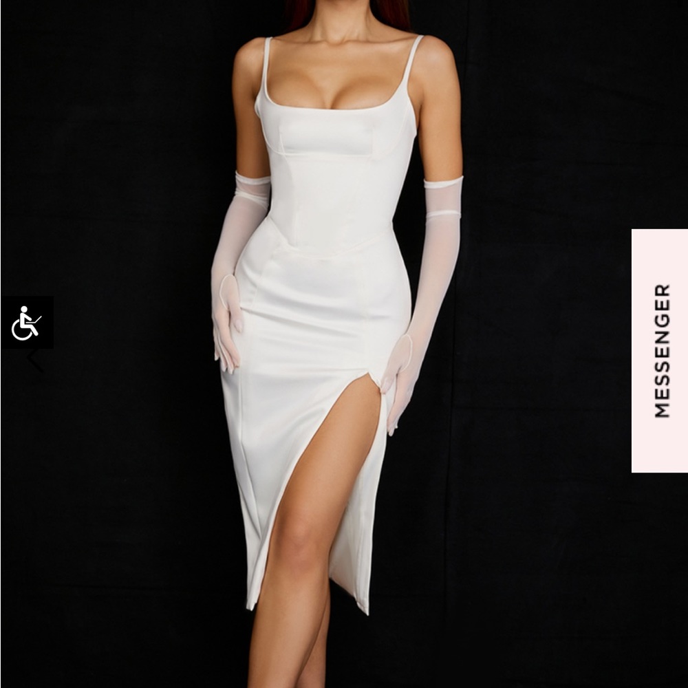 Satin midi dress
